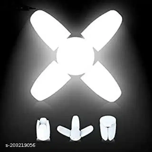 Foldable Fan Shape LED Bulb, White, 25 W