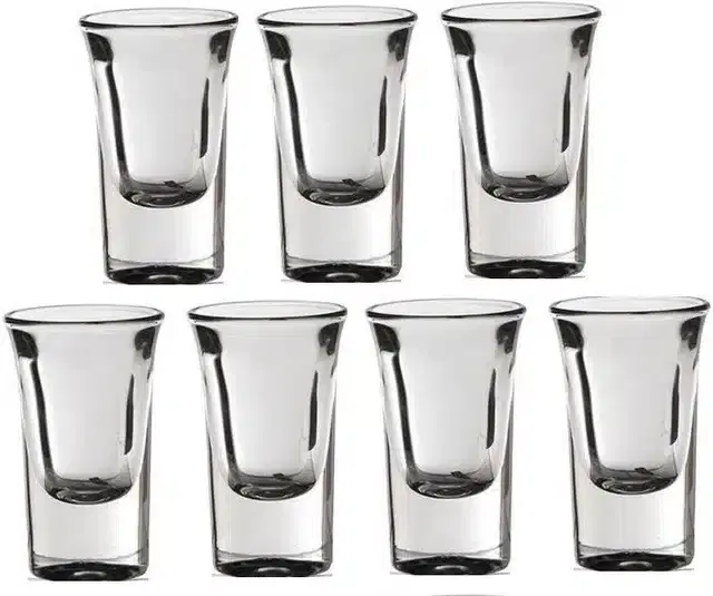 Liquor cum Cocktail Glasses, Transparent, 30 ml, Pack of 7