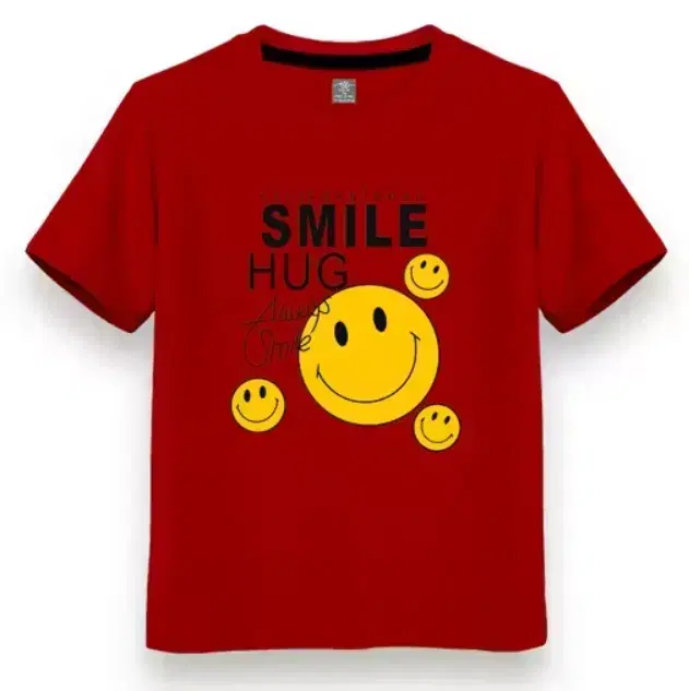 Chest Print Cotton T-Shirts for Kids, Red (5-6 Years)