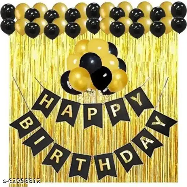 Birthday Party Decoration Kit, Multicolor, Set of 33
