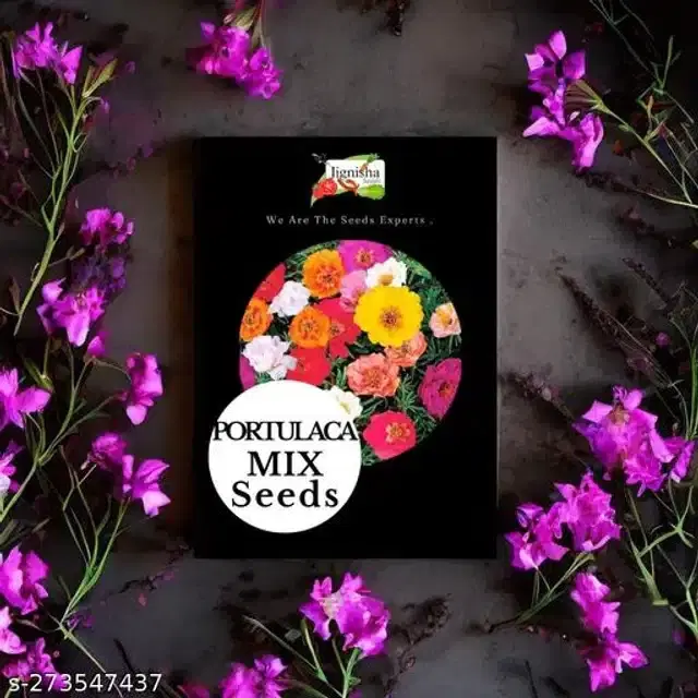Portulaca Mix Hybrid Flower Seeds, Pack of 30