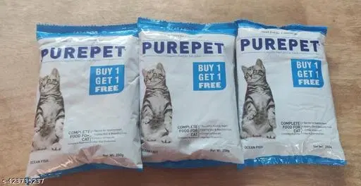 Purepet Ocean Fish Adult Cat Food, 250g (pack of 3)---Complete nutrition for all breed cats