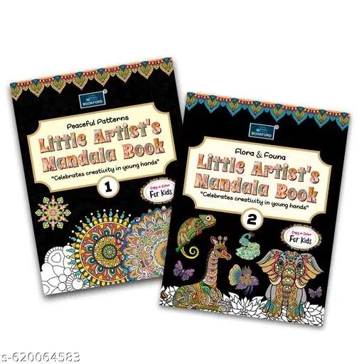 Peaceful Patterns & Flora Founa Little Artist’s Mandala Book Part 1 and 2, Set of 2