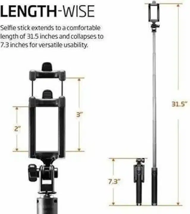 Selfie Stick for Mobile Phones, Assorted