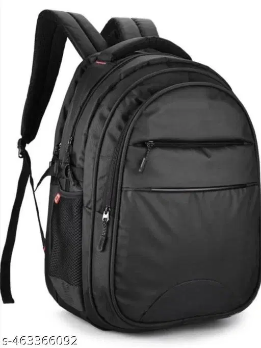 Polyester Backpack for Men & Women, Black