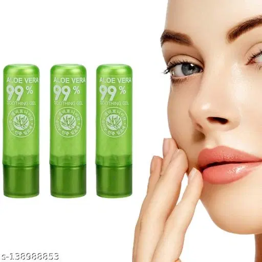 Aloe Vera Color Changing Lip Balm, Pink, 10 g, Pack of 3