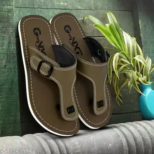 G-next Flipflops for Men (Olive, 9)