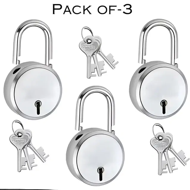 Strong Stainless steel Lock, pack of 3