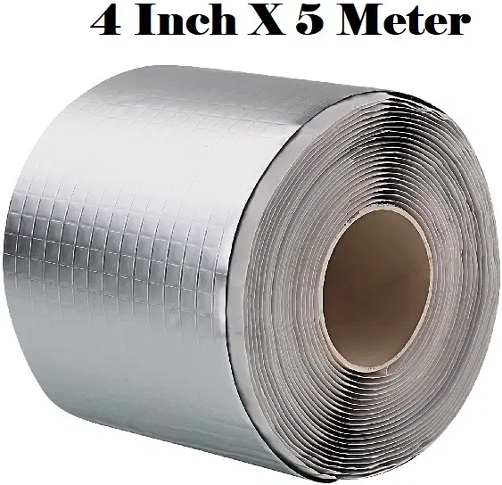 Aluminium Single Sided Self Adhesive Tape, Silver, 5 m