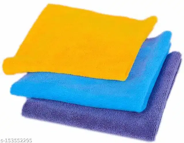 Microfiber Bath Towel, Multicolor, 40x40 cm, Pack of 3