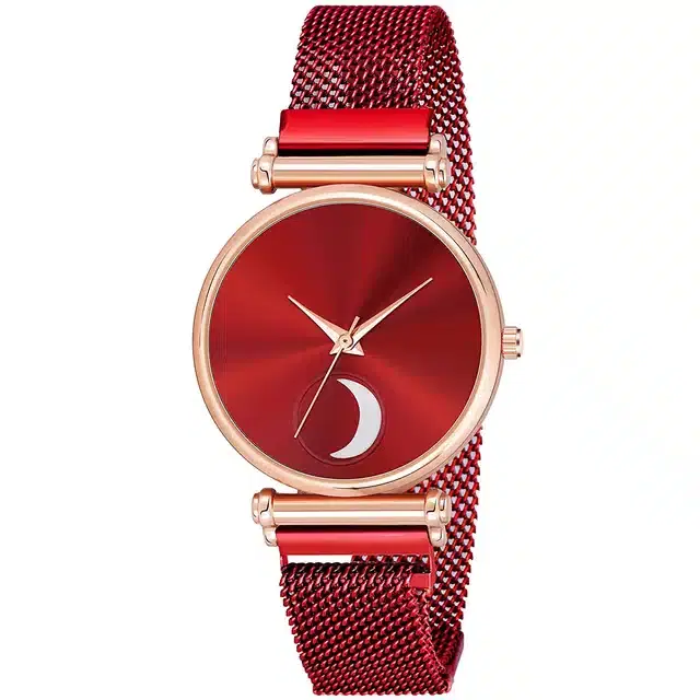 Analog Watch for Girls (Red)