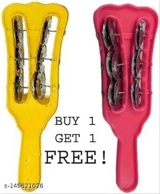 Radha Manjira Kartal Instrument, Pack of 2 (Multicolor)
