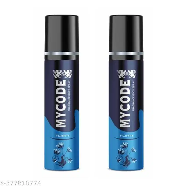 MYCODE Flirty Fragrance Body Spray for Men, 100 ml, Pack of 2