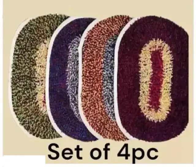 Door Mat, Pack Of 4, Multicolor,13X20 Inch