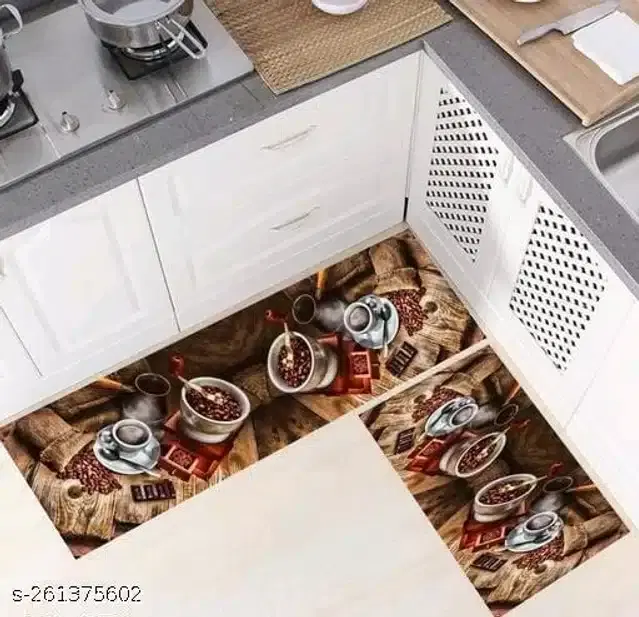 Kitchen Mats, Brown, Pack of 2