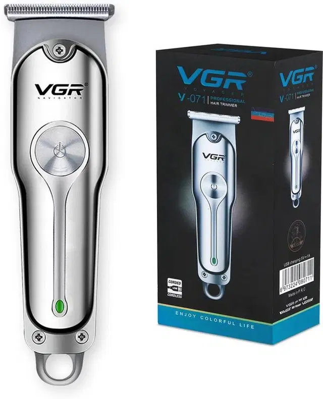 Vgr V-071 Professional Trimmer 120 Min Runtime 4 Length Settings, Silver