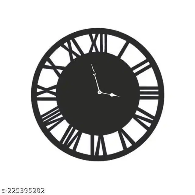 Wooden Wall Clock, Black