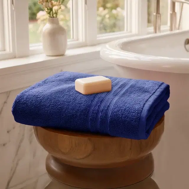 myTrident Comfort Living Cotton Bath Towel New Navy