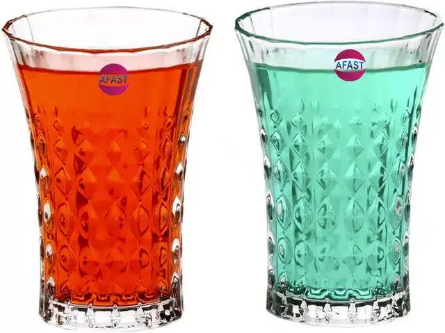 Fancy Water & Wine Glass, 250 ml, Pack of 2