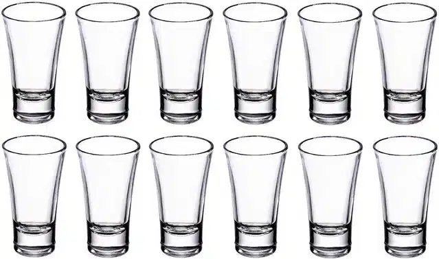 Liquor cum Cocktail Glasses, Transparent, 30 ml, Pack of 12