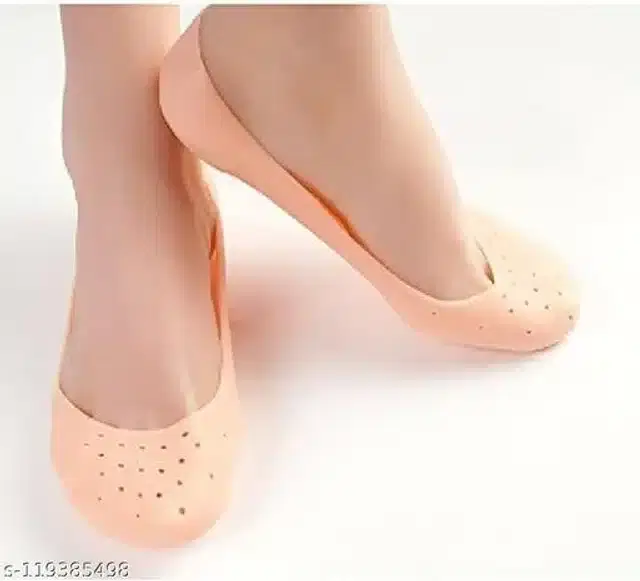 Moisturizing Silicon Gel Socks, Beige