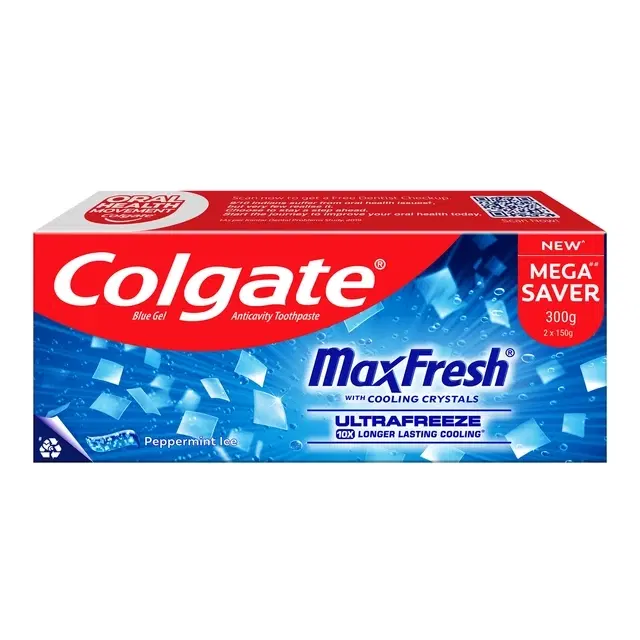 Colgate Maxfresh Blue Gel Toothpaste 300 g (2X150 g)