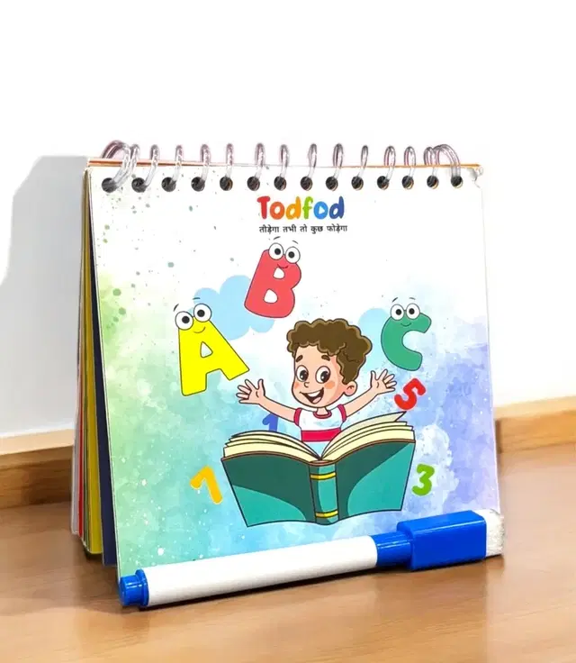 TodFod Abcd Spiral Book For Kids With Erasable Pen