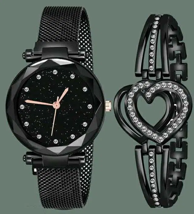 Analog Watch For Womens (Black) (WS-290)