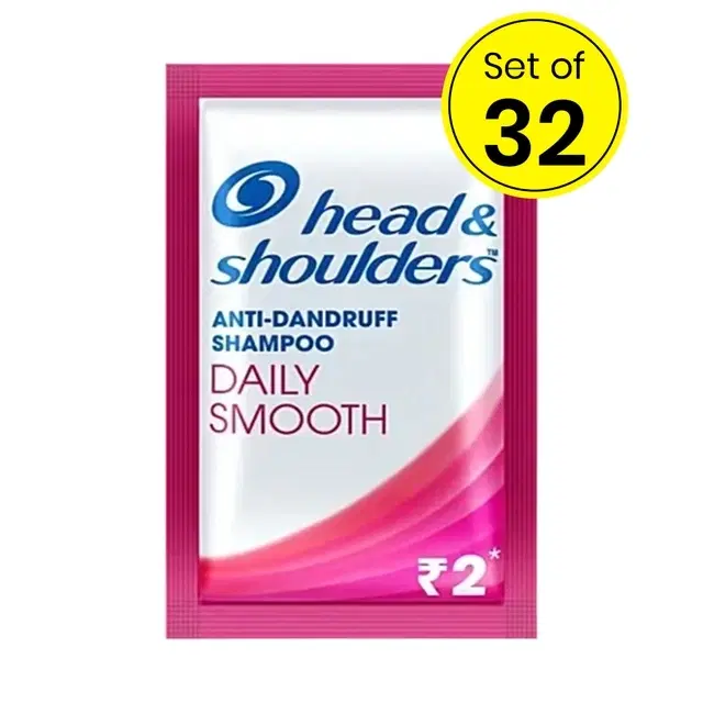 Head & Shoulders Anti Dandruff Daily Smooth Shampoo 32X5 ml (Pack of 32)