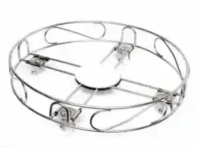 K Kudos Stainless Steel Heavy Cylinder Trolley With Wheels, Silver