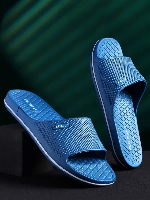 FLITE Casual Slides for Men (Blue, 12 UK/India)