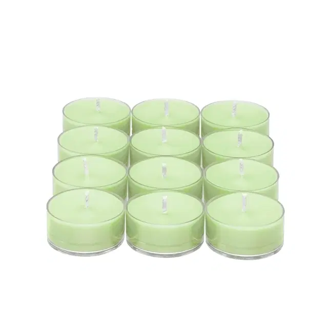 Floish Decor Premium Scented Acrylic Tealight Candles, Pack of 12