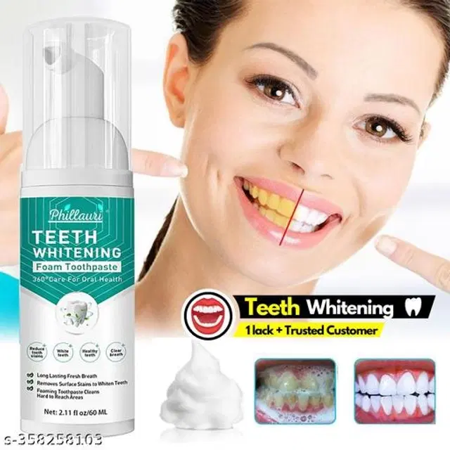 Phillauri Teeth Whitening Foam, 60 ml