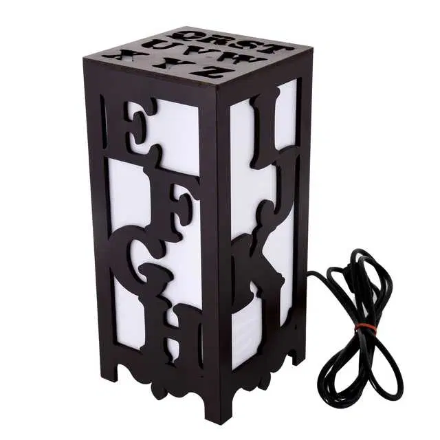 New Crafts Wooden Table Lamps For Home Decoration Living Room, 26X12X12 cm, Brown, NC-0142