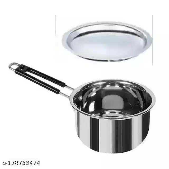 Stainless Steel Sauce Pan with Lid, Silver, 2000 ml