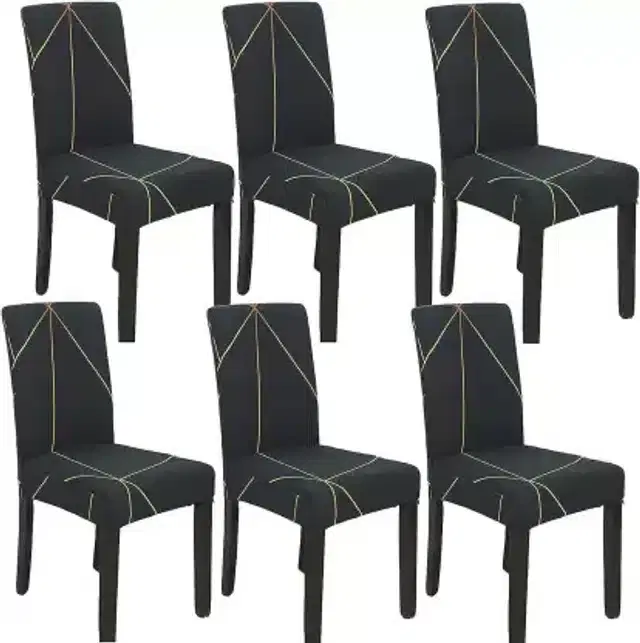 Polycotton Chair Cover, Multicolor, Pack of 6