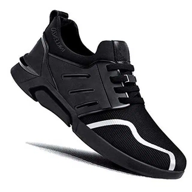 Raysfield Men's Stylish Sports Shoes (Black, 10) (M95)