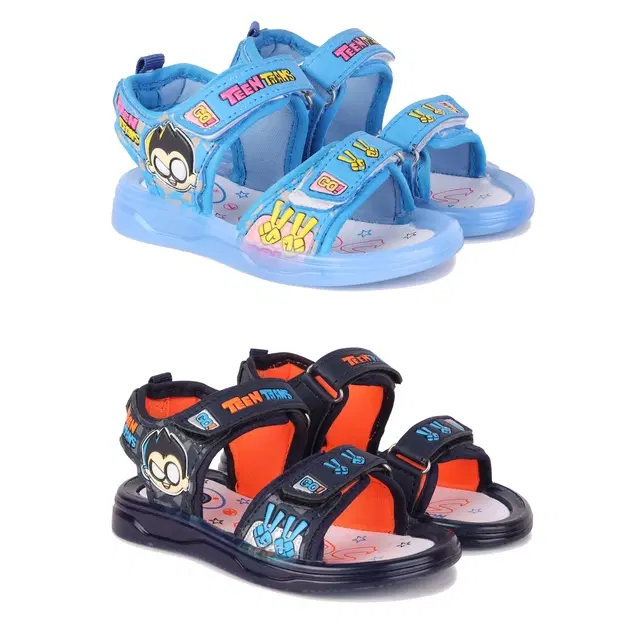 Sandals for Kids, Pack of 2 (Multicolor, 9 C)