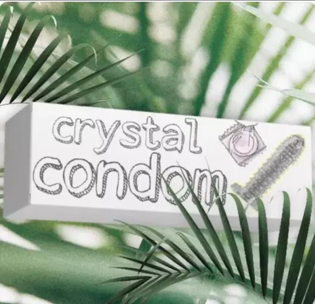 Rubber Crystal Extra Dotted Condom, Transparent