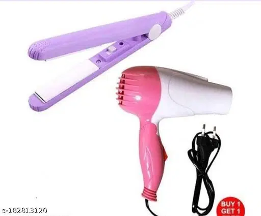 Mini Straightener & Hair Dryer Combo