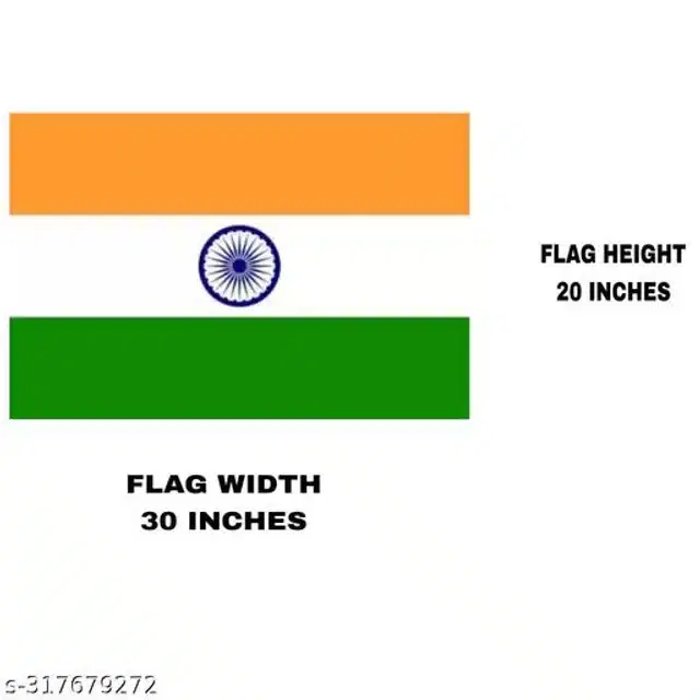 Satin Tiranga Flag, Multicolor, 20x30 inches
