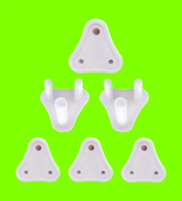 Child Safety Electric Socket Plug Guards, White, Pack of 6