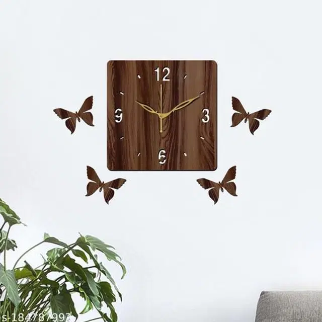 Wooden Wall Clock, Brown