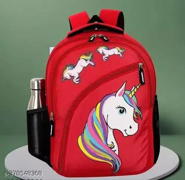 Polyester School Bag for Kids, Red, 25 L