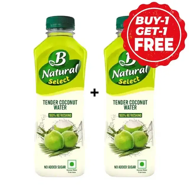 B Natural Select Tender Coconut Water - No Added Sugar, 2X750 ml (Buy 1 Get 1 Free)