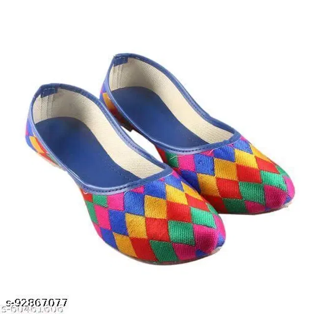 Juttis for Women (Blue, 8)