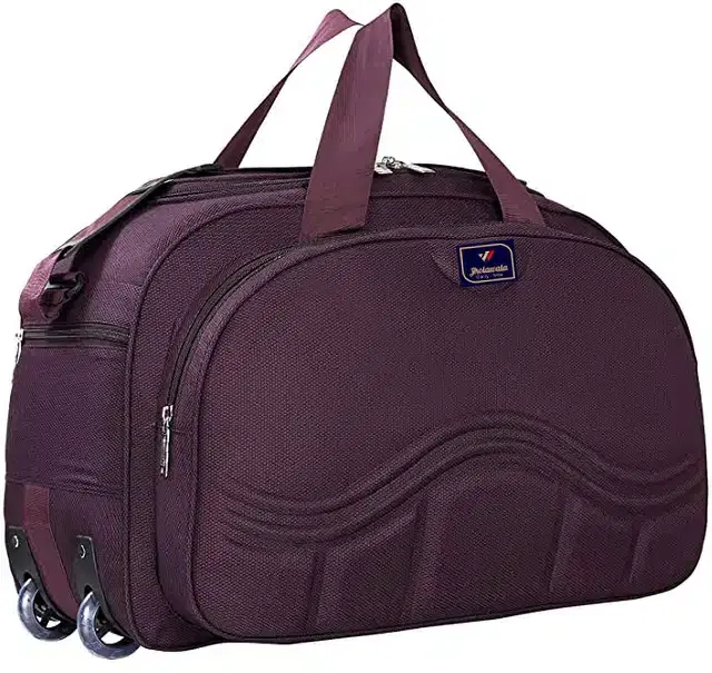 Polyester Traveling Luggage Bag with Wheels, Wine,62 L