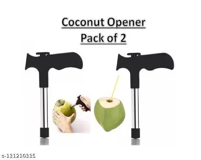 Coconut Opener, Black, Pack of 2