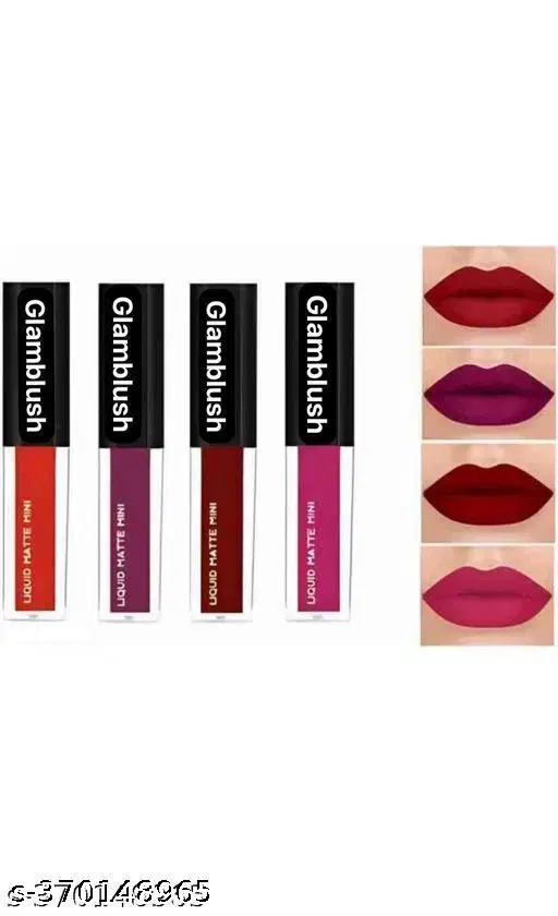 Liquid Lipstick for Women, Multicolor, Pack of 4