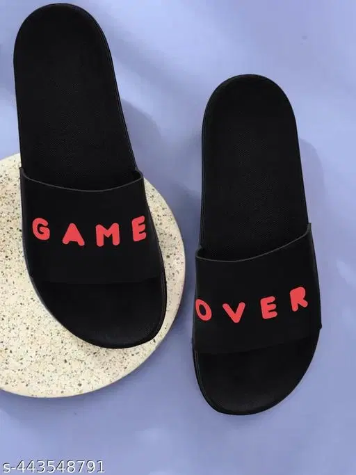 Sliders for Men, Red & Black (8)